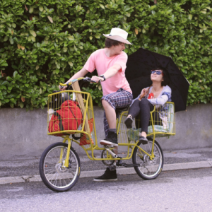 Camioncyclette cargo bicycle with passenger