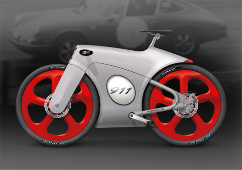 porsche bicycle concept by Bastiaan Kok 