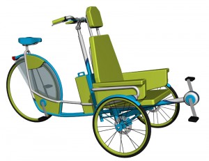 DuoCycle trike design for riders with disabilities