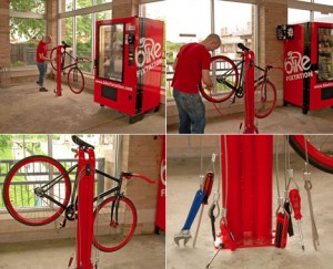 Bicycle vending machine and repair station