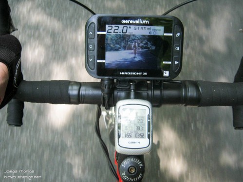 Cerevellum Hinsight 35 cyclo-computer with rear view