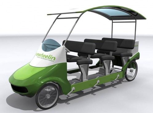 Freewheelin pedal powered bus from Humana