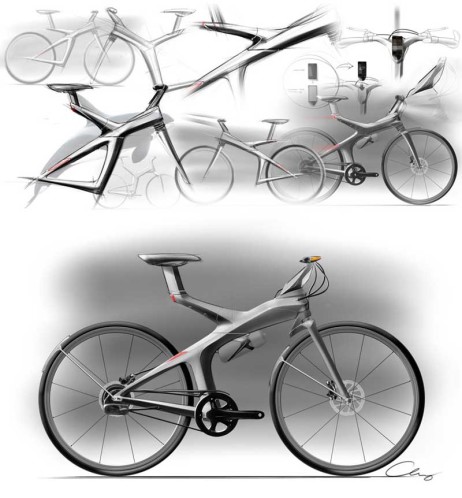 Sheng-Chieh Chang's urban electric bike sketches
