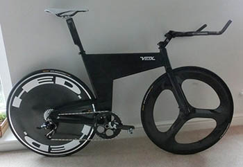 Velox Volcane, a home-built carbon and aluminum bike by Richard Machin